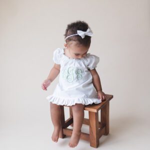 monogramed baby girl dress