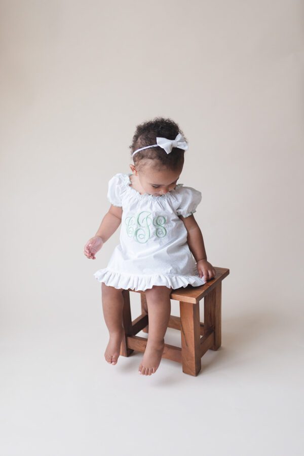 monogramed baby girl dress