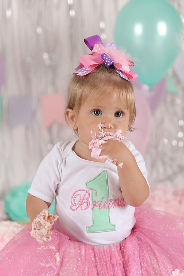 First Birthday Girl Personalized 1st Birthday Girl Smash Cake Baby Girl Clothes Personalized Birthday Outfit - Sassy Locks