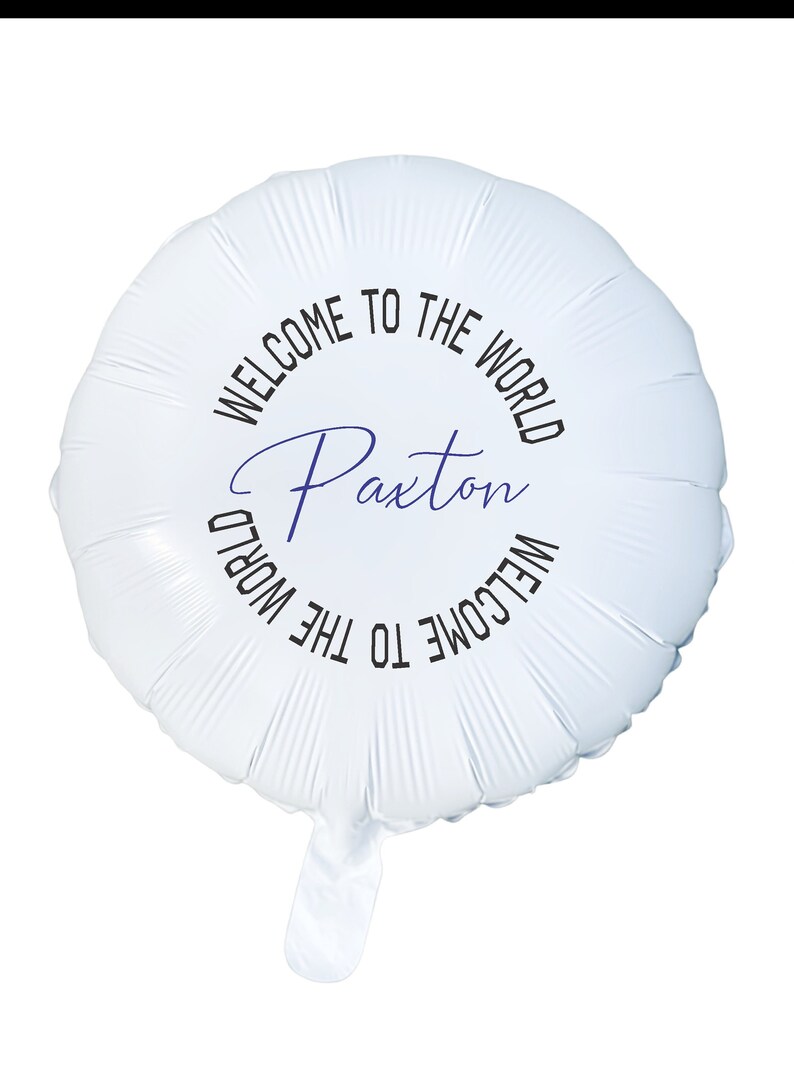 Welcome to the World Personalized Balloon